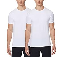 32 DEGREES Cool Mens 2 Pack Short Sleeve Crew Neck, White/White-XX-Large