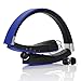 Dostyle Bluetooth Headset, Wireless Bluetooth Stereo Headphones Headsets Neckband Foldable Sweatproof with Retractable Earbuds with Microphone(Blue)