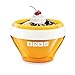 Zoku Ice Cream Maker, Compact Make and Serve Bowl with Stainless Steel Freezer Core Creates Soft Serve, Frozen Yogurt, Ice Cream and More in Minutes, BPA-free, 6 Colors, Orange