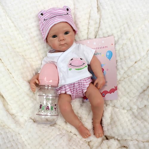 Gileutay 13in Silicone Doll Full Body Soft Girl Reborn Baby Dolls That Looks Like Real Newborn Baby Dolls