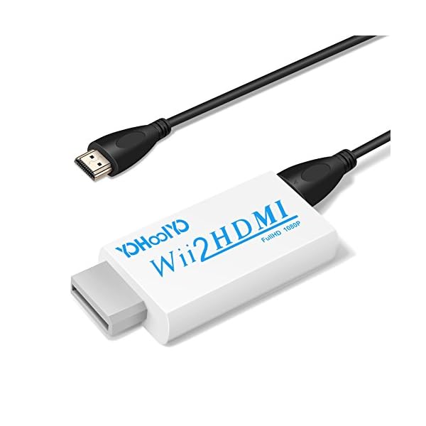 YOHOOLYO Adaptateur HDMI Wii Convertisseur Wii Hdmi avec un Câble HDMI