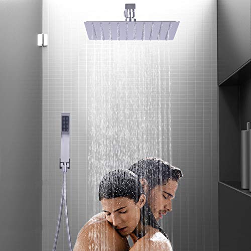 Rugus Shower System，Luxury Rain Mixer Shower Combo Set Wall Mounted