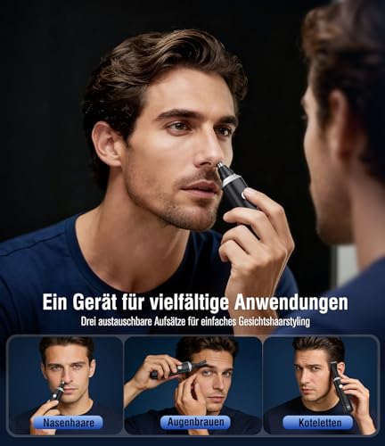 Nose Hair Trimmer 3 in 1 Nose Hair Trimmer Men's Nose Trimmer Nose Hair Trimmer USB Rechargeable Ear Hair Trimmer Painless Nose Hair Remover Ear Hair Trimmer Eyebrow Ear Trimmer for Women
