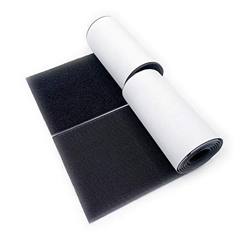 Arlent 1 metros de largo gancho y bucle autoadhesivas - Conjunto de 100 mm con pegamento espalda tejido de nailon estilo…