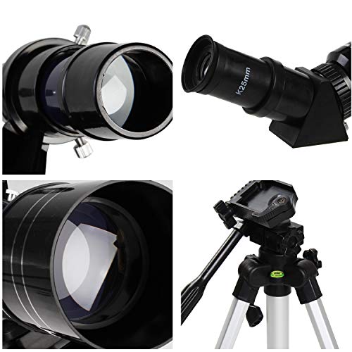 ESAKO Telescope for Beginners & Adults 70mm Astronomical Refractor Telescopes with Height Adjustable Tripod Backpack Phone Mount & Moon Filter & 3X Barlow Lens