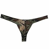 Men's Camouflage G String Thong Bikini Underwear Briefs