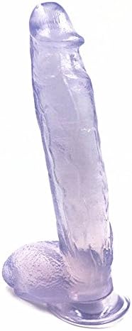 KANGVO 12" Realistic Dil-do with Powerful Suction Cup Base,KV615BB,Clear Blue