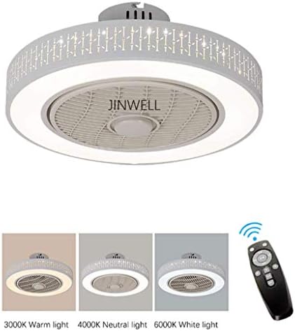 TUNBG LED Fan Ceiling Fan New Modern Creative LED Ceiling Lamp with Remote Silent Ceiling Fan Bedroom Lamp Office Kids Room Living Room Nursery Ceiling Fan 56 cm,A,A