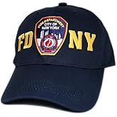 Artisan Owl NY Fire Department-Inspired Baseball Cap with Logo, Blue