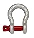 Crosby Screw Pin Anchor Shackle Carbon Steel, Galvanized, 4-3/4 Ton WLL, 3/4