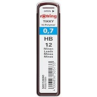 rOtring Tikky Mechanical Pencil Lead 0.7mm, HB, 12 Lead (R505 708 HB)