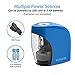 Pencil Sharpener, VEYETTE Plug & Battery Operated Pencil Sharpener Perfect for Kids, Teachers and Artists,USB Included,Blue