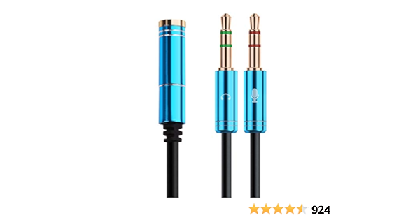 Amazon Com Nanyi Headset Splitter Cable For Pc 3 5mm Jack Headphones Adapter Convertors For Pc 3 5mm Female With Headphone Microphone Transform To 2 Dual 3 5mm Male For Computer Y Splitter Audio Bule Electronics