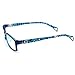 PenSee Fashion Horned Rim Rectangular Eye Glasses Frames Clear Lens (Blue)