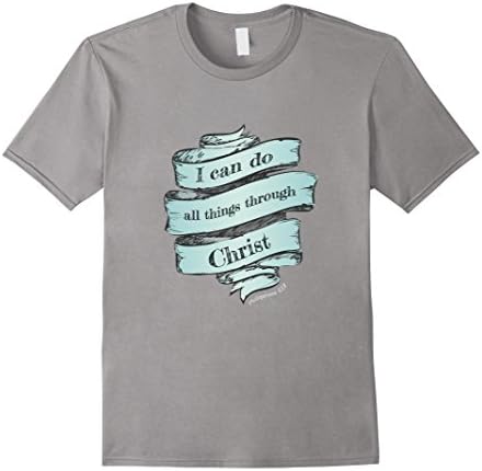 Men's I Can Do All Things Through Christ | Philippians 4:13 Shirt XL Slate