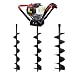 XtremepowerUS V-Type 55CC 2 Stroke Gas Post Hole Digger 1-Person Auger (Digger + 4" 6" 10" Bits) EPA Motor Powerhead CARB primary