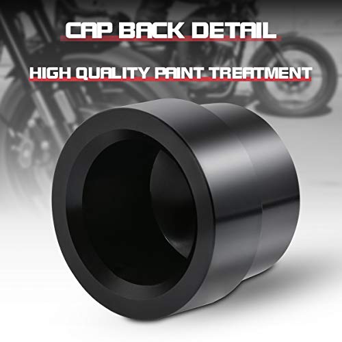 KATUR Motorfiets Voorasmoer Afdekdop Kit CNC Aluminium asmoer Socket Set voor Harley Sportster XL883 XL1200 (zwart) - Image 8