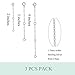 AOBOCO 925 Sterling Silver Chain Extenders for Necklace Bracelet with Gift Box (Set 2'',3'',&4'')