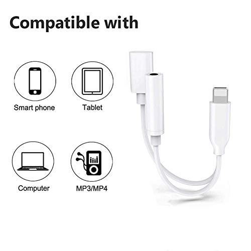 image for Ambrrhty 3.5mm Headphone Jack Adapter Dongle for iPhone 8 AUX Audio He