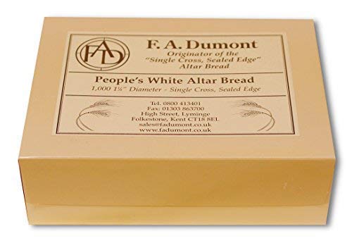 F.A. Dumont Altar Bread -1 1/8" White - 1000/Box