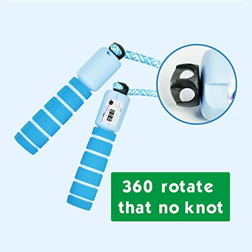 IAMGlobal Kids Jump Ropes, Jumping Rope, Adjustable Soft Skipping Rope, Kids Fitness Equipment with Foam Handles for Kids, Children, Students (2 Pack)