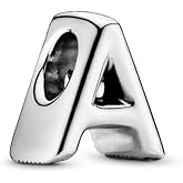 PARCOM Initial Charms Fits Pandora Bracelet S925 Sterling Silver Letter Charms for Bracelets Alphabet A-Z Letters Bead Bracelet for Women Birthday Ceremony Charm Bracelets Necklace Pendent Anklet DIY Jewelry, perfect Valentine's Day gift