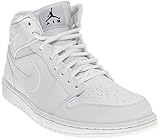 NIKE Men's Air Jordan 1 Retro Mid Basketball Shoe White/Black-White 9.5