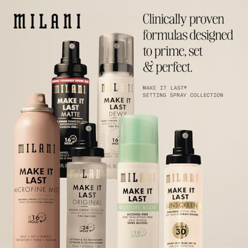 Milani Make It Last Moisture Boost Setting Spray - Alcohol Free Waterproof Makeup Finishing Mist - Hydrating & Soothing Formula for Sensitive Skin - 1 Count