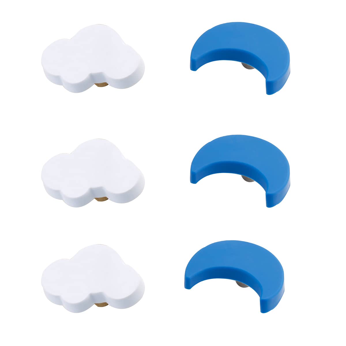 CcHhyyt Cartoon Shape, Soft Rubber Knobs for Kids, Girls, Boys, Cupboard Handles/Drawer Knobs for Nursery Cupboards, Pack of 6 (Mix F)