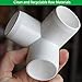 letsFix 3-Way 1 inch PVC Fitting, PVC Elbow Fittings PVC Pipe Connectors - Build Heavy Duty Furniture Grade for 1 inch PVC Pipe, White [Pack of 4]
