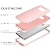 DUEDUE Galaxy S8 Case,Samsung Galaxy S8 Case, 3 in 1 Shockproof Heavy Duty Hybrid Hard PC Soft Silicone Rubber Rugged Bumper Full-Body Protective Cover Case for Woman Girls,Rose Gold