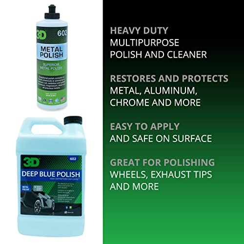 3D Metal Polish Heavy Duty Multi Purpose Polish, Cleaner, Restorer