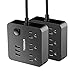 2 Pack Power Strip with 3 USB 3 Outlet, TESSAN Desktop Charging Station with 5 ft Extension Cord with USB Ports, Mini Outlet Extender for Cruise Ship Dorm Room Accessories – Black