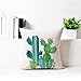 Polytree Linen Succulent Cactus Pattern Pillowcase Cushion Cover Home Sofa Decor,45cm x 45cm