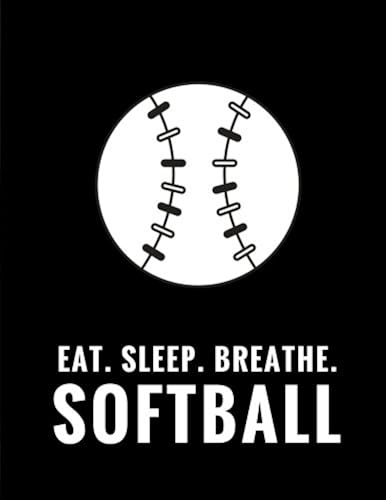 Download Eat. Sleep. Breathe. Softball: Composition Notebook for Softball Fans, 100 Lined Pages, Black (Large, 8.5 x 11 in.) PDF