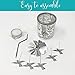 Hummingbird Frosted Lighted Candle Spinner - Hanging Silver Rotating Hummingbirds - Scandinavian Style Home Décor - 6 1/4