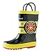 OAKI Toddler Rain Boots – Lightweight Waterproof Rubber Boots for Kids with Easy-On Handles – Durable Kids Outdoor Footwear, Fireman Rescue, 8T Toddler