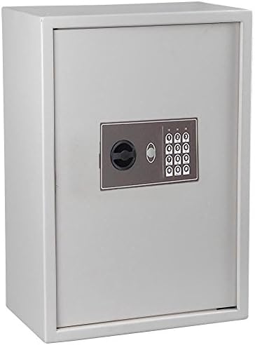 TRIPREL INC. WHITE Electronic Digital Wall Mount Safe 245Key Security Box Storage Cabinet Store Spa