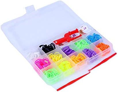 Assemble Mini Pack 600pcs 11 Colors Refill Rubber Bands Clips DIY Loom Bracelet Kit