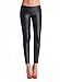 YIANNA Women's Gothic Punk Wet Look Leggings Lace up Back