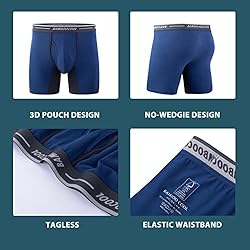 BAMBOO COOL Men's Underwear Boxer Briefs Soft
