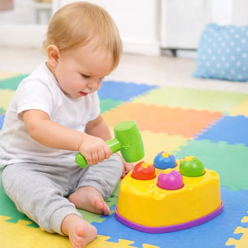 Brinquedo Educativo Para Bebe Ratta Tuff Bate Bate Martelinho Didatico Brinquedo Criança 1 ano de Idade