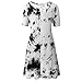 Women's Casual Pockets Plain Simple T-Shirt Tunic Loose Dress