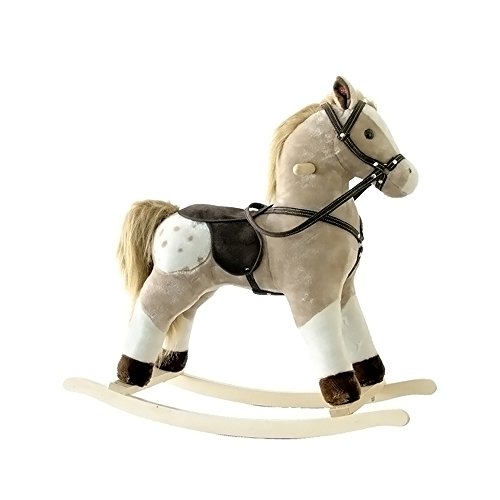 Alexander Taron Rocking Horse Brown and White Pinto with Sounds 24""H x 12""W x 29""D , Kid ,Toy , Hobbie , Nice Gift