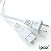 Ipax 10 Feet Long White Copper Wire AC Power Cord Cable Compatible with VIZIO TV UHD LED Smart HDTV E221-A1 E231-B1 E24-C1 E280-A1 E601i-A3 SmartCast E43-E2 E320-A0 E470-A0 LCD Monitor Sharp TV