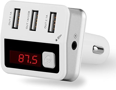 Bluetooth FM Transmitter Wireless Radio Adapter Car Kit Led Display Hands Free Calling AUX Triple USB Charger for All Smartphones Audio Players