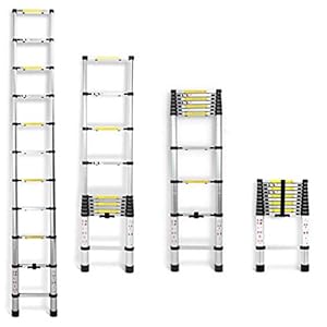 telescopic loft ladder with hooks