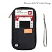 Travel Wallet Family Passport Holder RFID Credit Card Ticket Document Organizer Bag with 3pcs luggage Tags (Black)