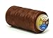 Mandala Crafts 150D 210D 0.8mm 1mm Leather Sewing Stitching Flat Waxed Thread String Cord (150D 0.8mm 250M, Brown)