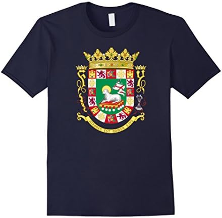 Mens Puerto Rico T-Shirt: Coat of Arms XL Navy